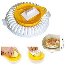 Microwave Oven Fat Potato Chips Maker Apple Fruit Potato Crisp Chip Slicer Snack Maker DIY Set Tray Kitchen Tool Random Color