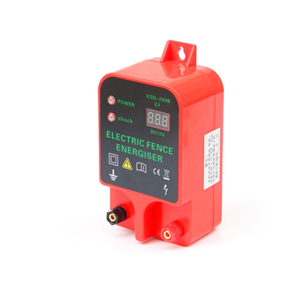 10Km Electric Fence Energizer Livestock High Voltage Pulse Controller High-Decibel Waterproof Lcd Display Eu Plug 5063131243161