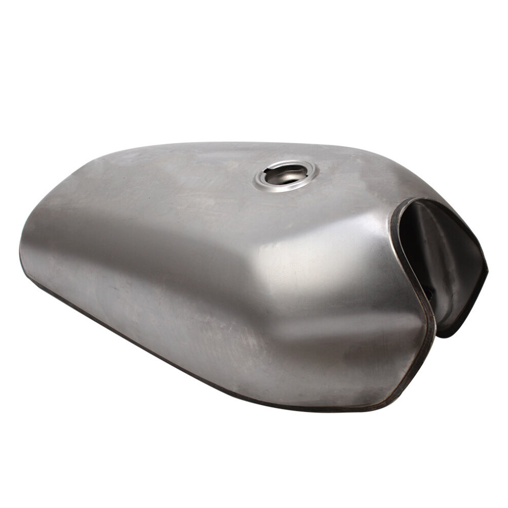 9L 2.4 Gal Motorcycle Gas Fuel Tank With Cap Lock Vintage Oil Tank For Honda Cg125 Cafe Racer Silver/Black 5063131235630