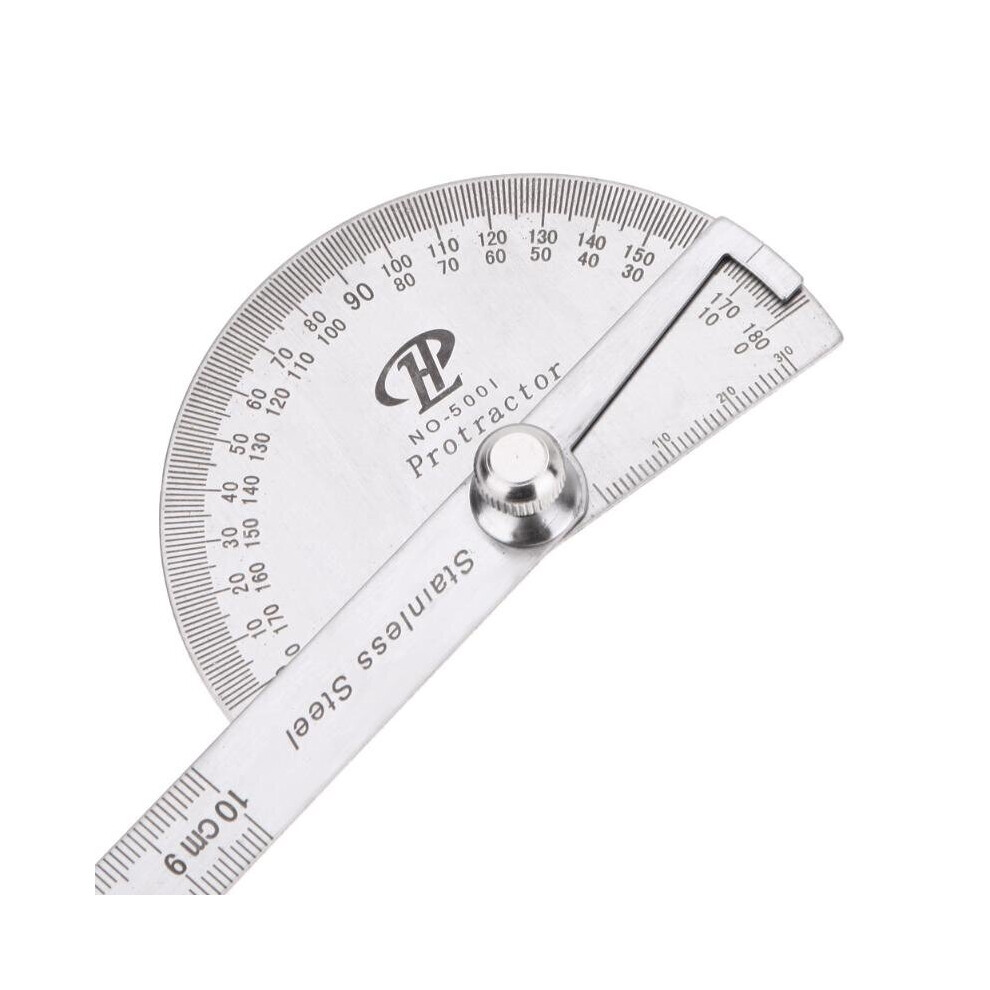 180 Degree Stainless Steel Protractor Angle Finder Rotary Measuring Ruler Measuring Ruler Woodworking Tools For Measuring Angles 5063131267396