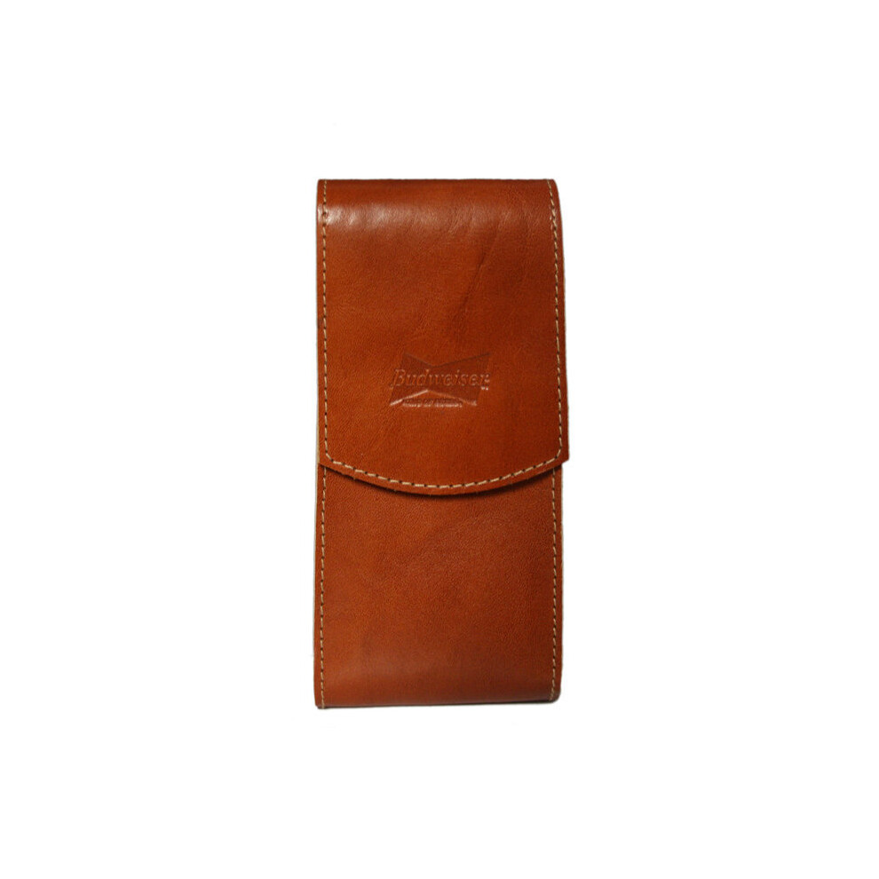 Budweiser Tan Leather Glasses Case
