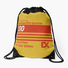 Drawstring Bag Kodachrome 200 - Retro Kodak Film Sport Gym Shoe Backpack