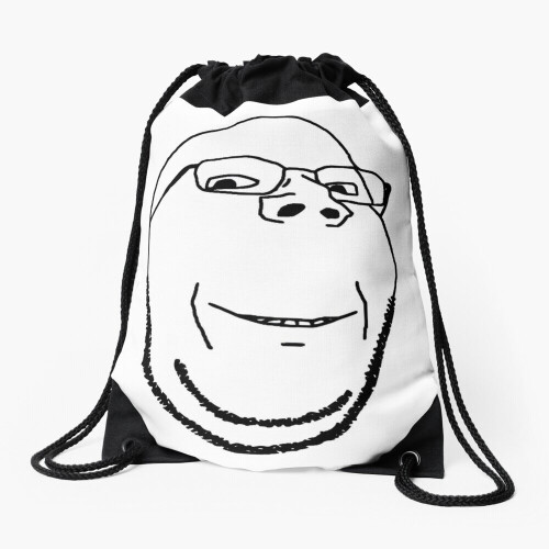 Drawstring Bag Smiling Wholesome Wojak Soyjak Sport Gym Shoe