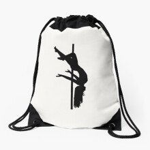 Drawstring Bag Pole Dancing Design Sport Gym Shoe Backpack