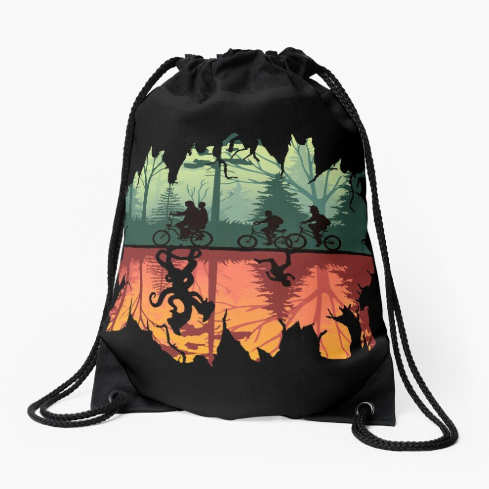 Famgem Drawstring Bag Stranger Things (The Upside Down) Sport Gym Shoe Backpack