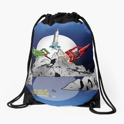 Drawstring Bag Thunderbirds Tracy Island Sport Gym Shoe Backpack