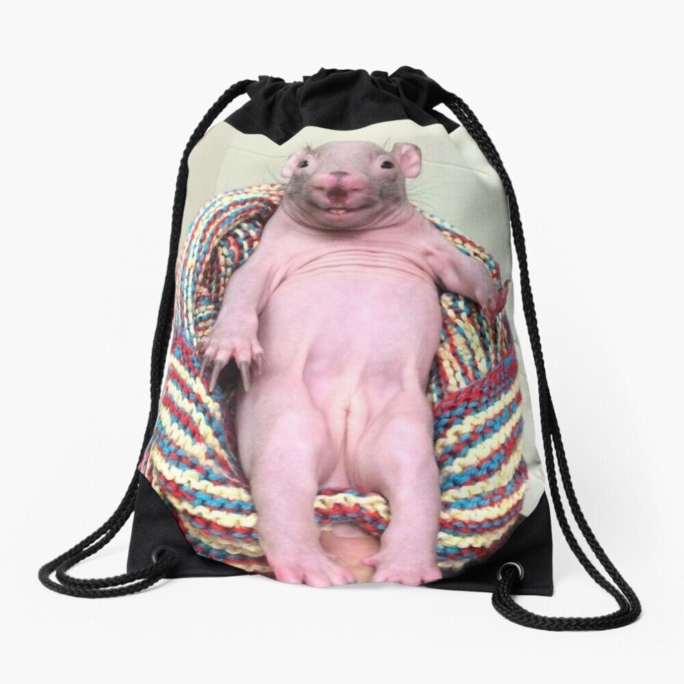 Drawstring Bag Naked Mole Rat In Chair Sport Gym Shoe Backpack