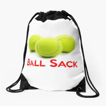 Drawstring Bag Tennis Player Gifts - Tennis Ball Sack Funny Gift Ideas for Tennis Players Coach Sport Gym Shoe Backpack