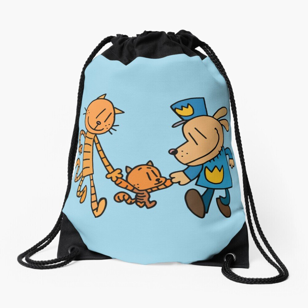 Drawstring Bag Dog Man, Lil Petey, and Big Petey Fan Art Sport Gym Shoe Backpack