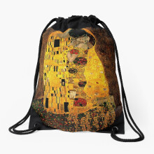 Drawstring Bag Gustav Klimt The Kiss - Lightweight Sport/Gym Backpack, Durable & Adjustable