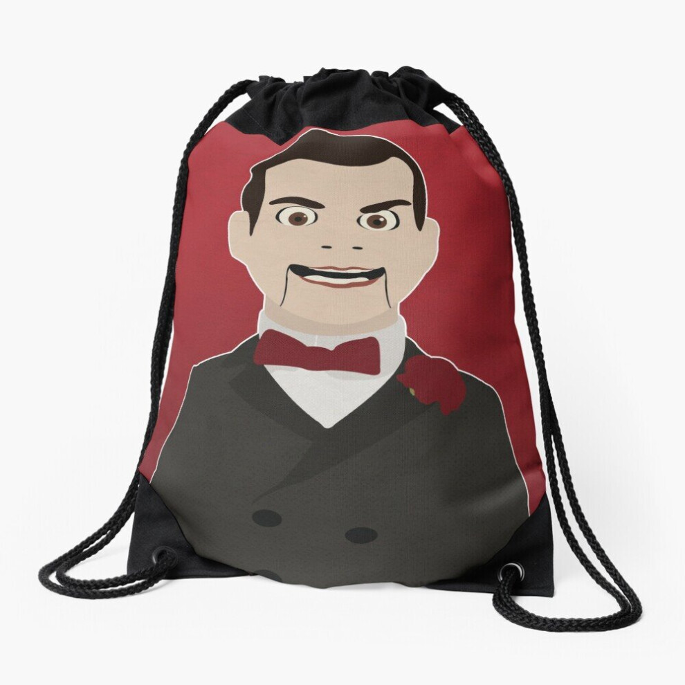 Famgem Goosebumps Slappy The Dummy Drawstring Backpack – Soccer-Themed Gym/School Bag, Lightweight, Foldable & Adjustable Straps