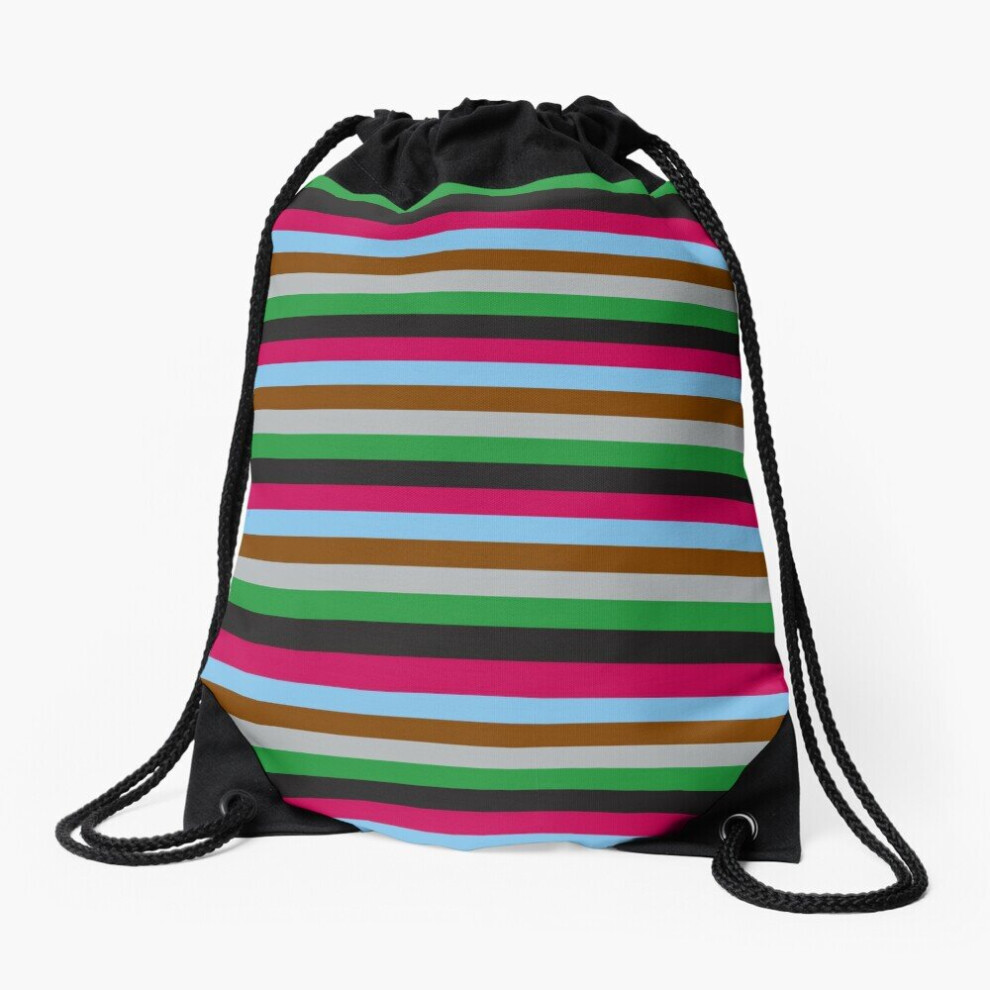 Drawstring Bag Harlequins Rugby Striped  Sport Gym Shoe Backpack