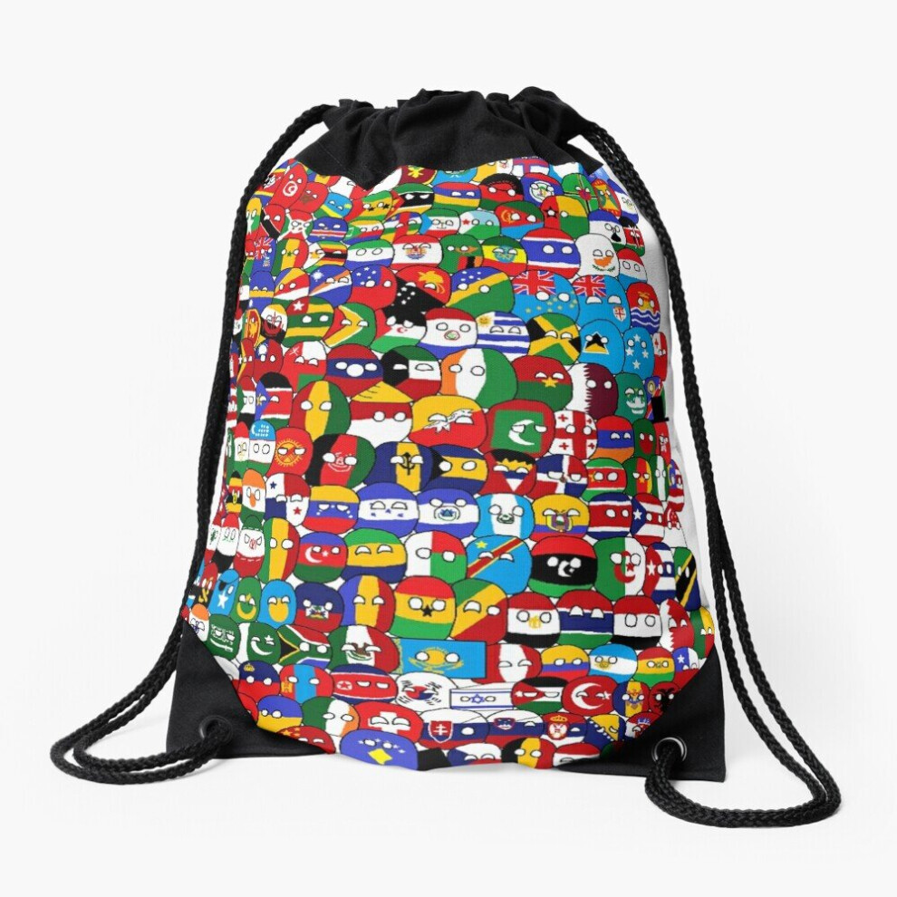 Drawstring Bag countryball Sport Gym Shoe Backpack