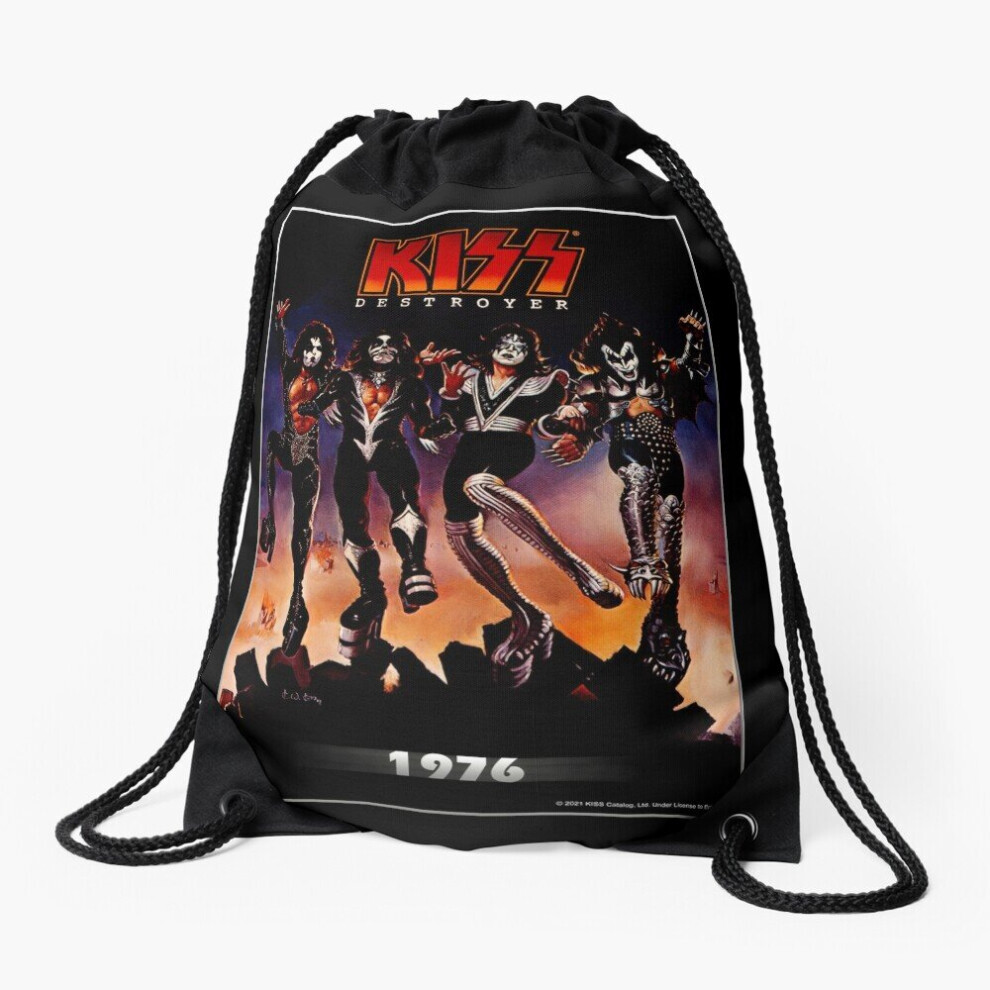 Drawstring Bag KISS  the band - Destroyer Year 1976 Sport Gym Shoe Backpack