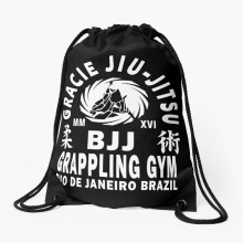 Drawstring Bag Gracie Jiu Jitsu Sport Gym Shoe Backpack