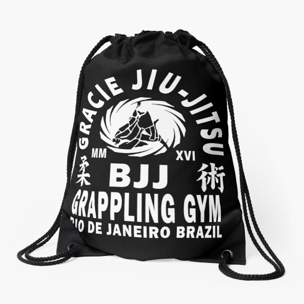 Drawstring Bag Gracie Jiu Jitsu Sport Gym Shoe Backpack