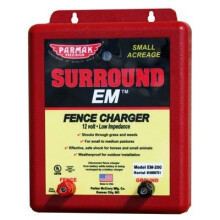 Surround EM Electric Fence Charger, 5-Mile, Low Impedance, Uses 12-Volt Car Battery -EM-200