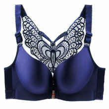( Blue, 48C) Secrets Comfort Rose Bra Floral Secrets No Wire Bra