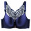 (  Blue,   40E) Secrets Comfort Rose Bra Floral Secrets No Wire Bra 1