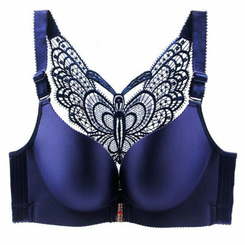 (  Blue,   40E) Secrets Comfort Rose Bra Floral Secrets No Wire Bra