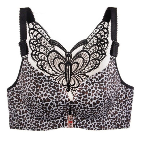 (  Silver leopard,   36D) Secrets Comfort Rose Bra Floral Secrets No Wire Bra