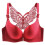(  Red,   38E) Secrets Comfort Rose Bra Floral Secrets No Wire Bra 1