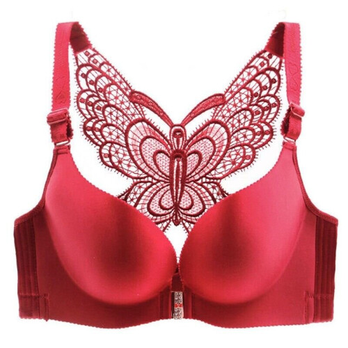 (  Red,   38D) Secrets Comfort Rose Bra Floral Secrets No Wire Bra
