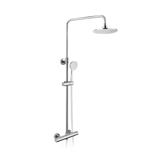NES Home Volvic Exposed Mixer Shower Cool Touch Thermostatic Bar with Riser Rail 1