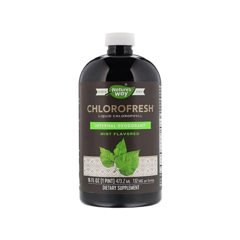 Nature's Way Chlorofresh Liquid vitamins Chlorophyll Supplement - Mint Flavor 132 Mg