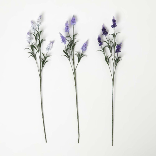 Homescapes Artificial Lavander Spray Single Stem Set of 3, 68cm 2