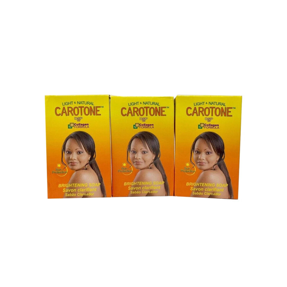 Carotone 3-Piece Brightening Soap Leaves Skin Soft, Soothed & Healthy, 6.7ounce