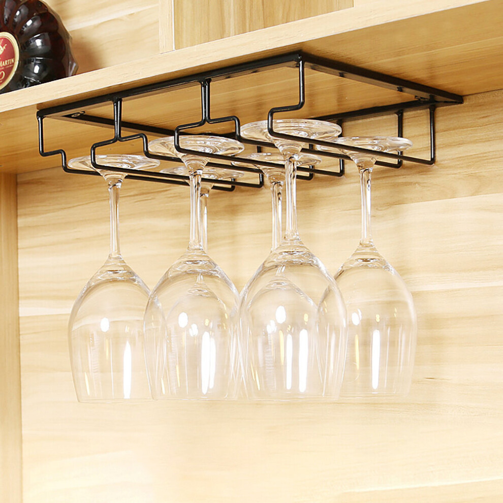 Kitchen Bar Wine Glass Rack Holder Wine Cup Hanging Storage Shelf