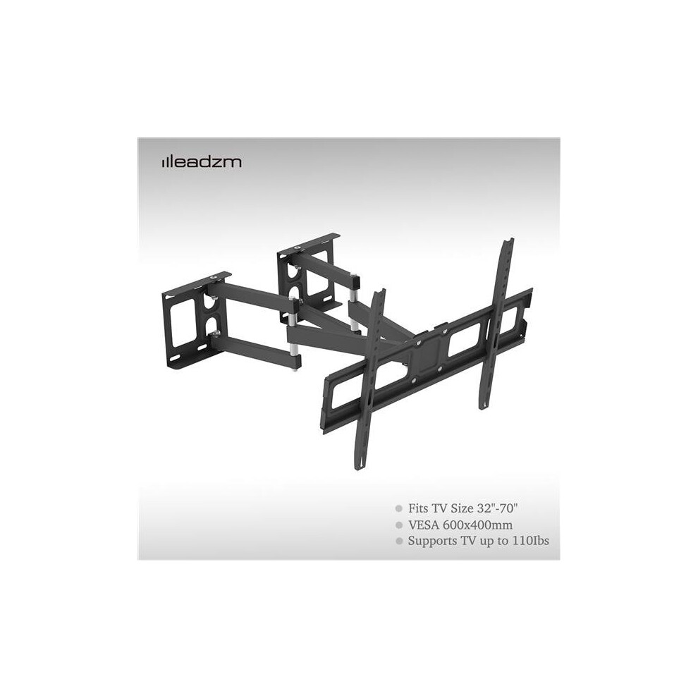 32"-70" Corner Full Motion Articulating TV Wall Mount Bracket Max Weight 50Kg VESA 600*400