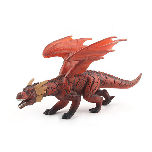 (RedFireRockDragon) Model Simulation Dinosaur Doll Fire Rock Dragon Ice Snow Dragon Boy Toy Gift