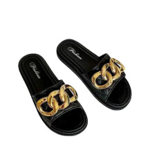 (Black, UK 6.5-7) Womens Casual Thick Soles Slippers Summer Beach Sandals Ladies Mules Shoes Size