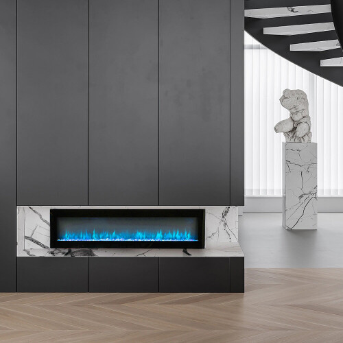 Living And Home (40inch) Electric Wall Mounted Fireplace 12 Flame Colours 1