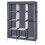 71" Portable Wardrobe Clothes Rack Storage Organizer with Shelf Grey 1