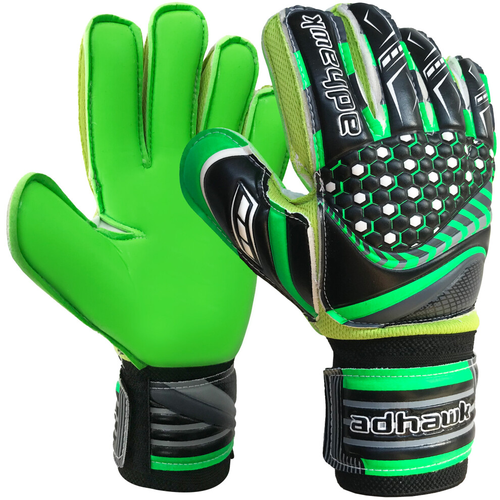 (Green, 7 - For Youth-Teen) Goalkeeper Gloves - Finger Spine Protection