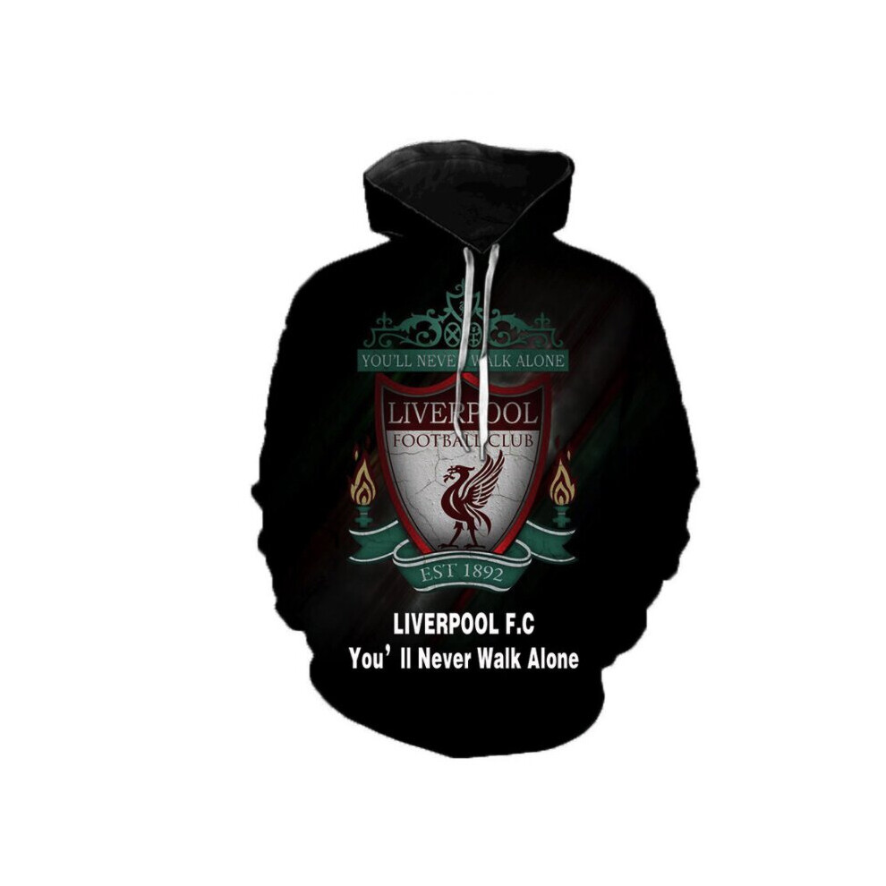 (black, m) Hoodie with football print 