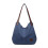 (Navy) Canvas Shoulder Tote Bag 1