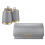 Tower Tower Empire Bread Bin & Canisters Set in Grey with Brass Accents 1