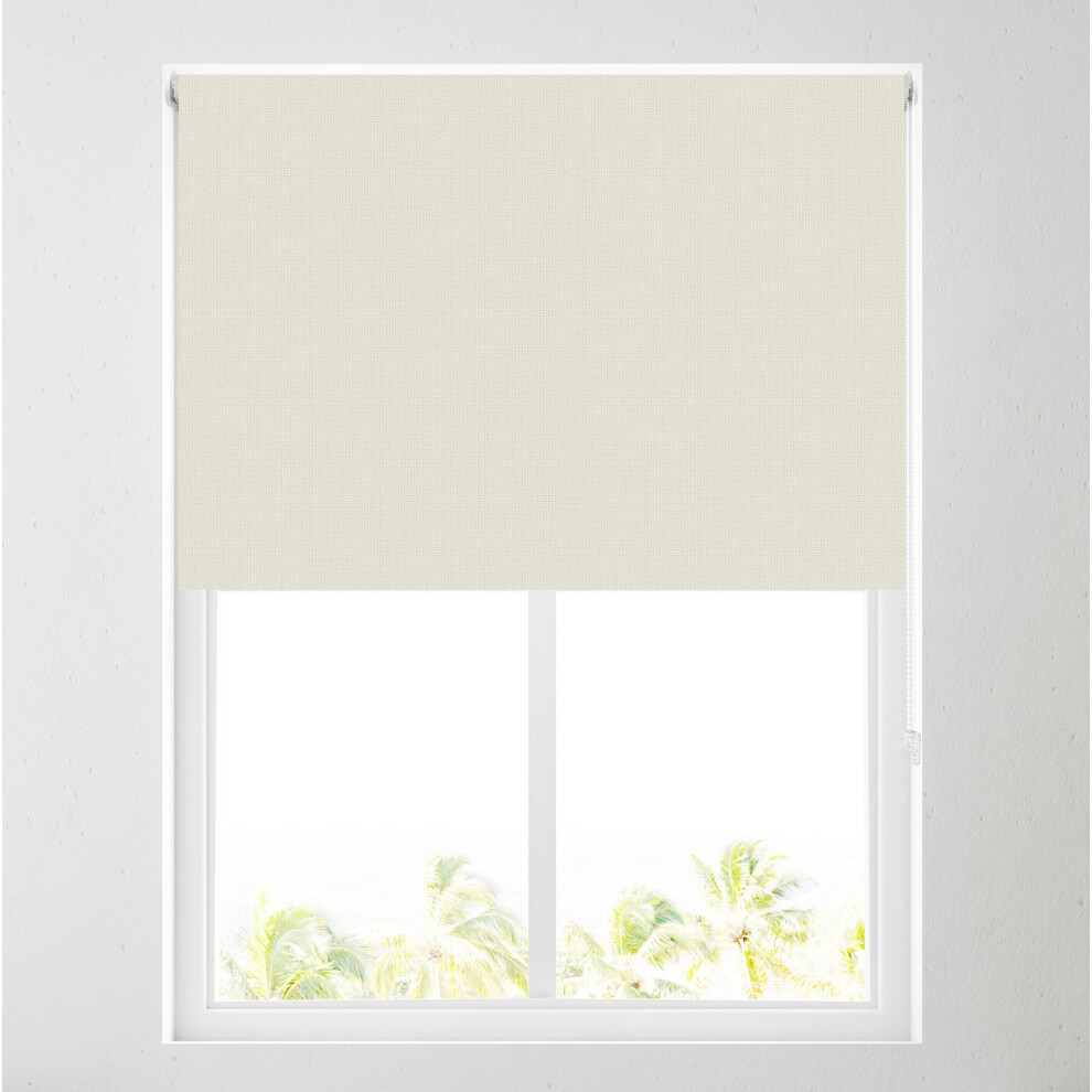 Barnes Blinds And Interiors (122Cm (4Ft)) Thermal Blackout Roller Blind - Free Cut Ivory