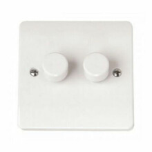 Deta S1415 Universal LED 2 Gang Multi-Way Dimmer Switch 3-250 Watt