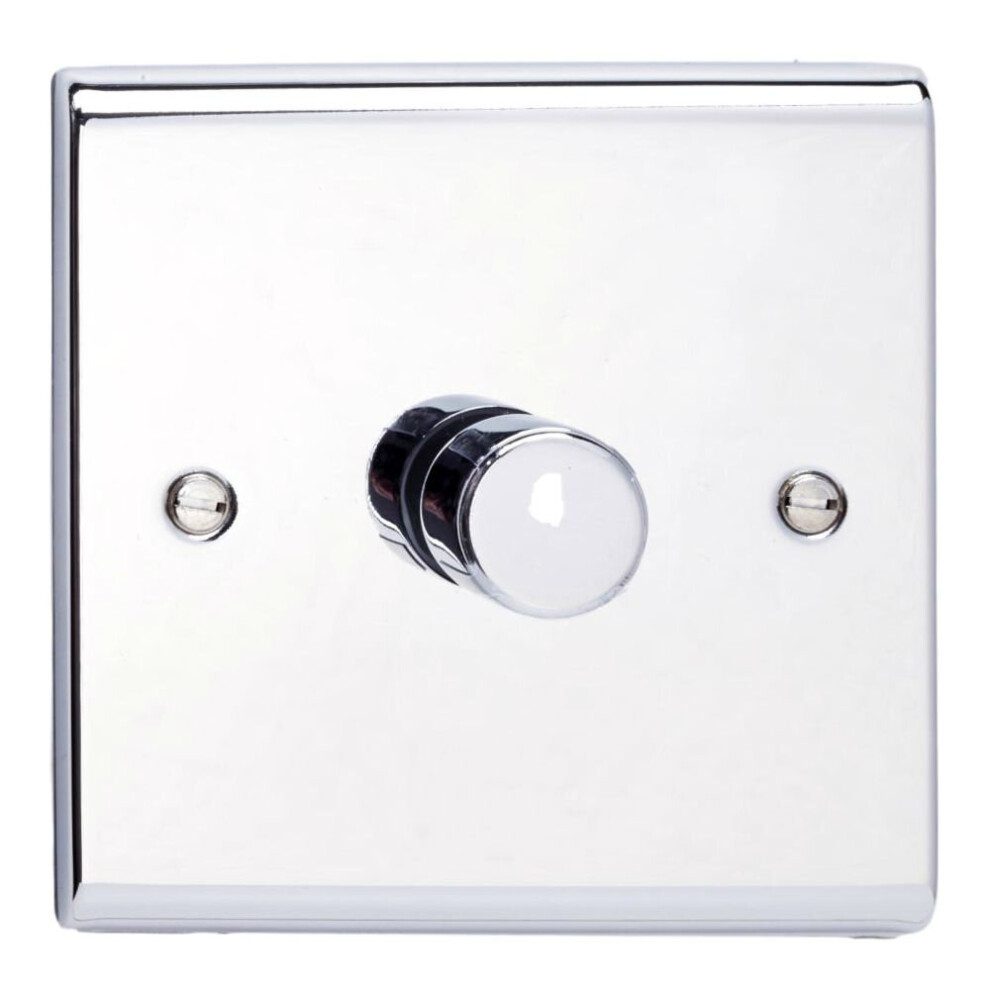 Deta SD1414CH Universal LED Dimmer Switches 1 Gang 2 Way 3-250W Chrome