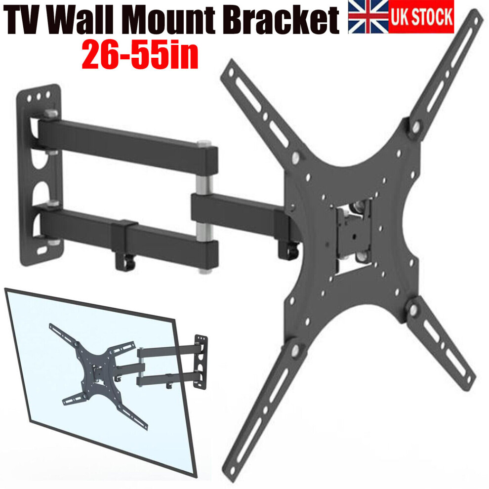 Swivel and Tilt TV Wall Mount Bracket for 26-55in LED LCD Monitor TVs