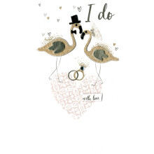Wonderful Wedding Greeting Card Hand-Finished Champagne Range Cards