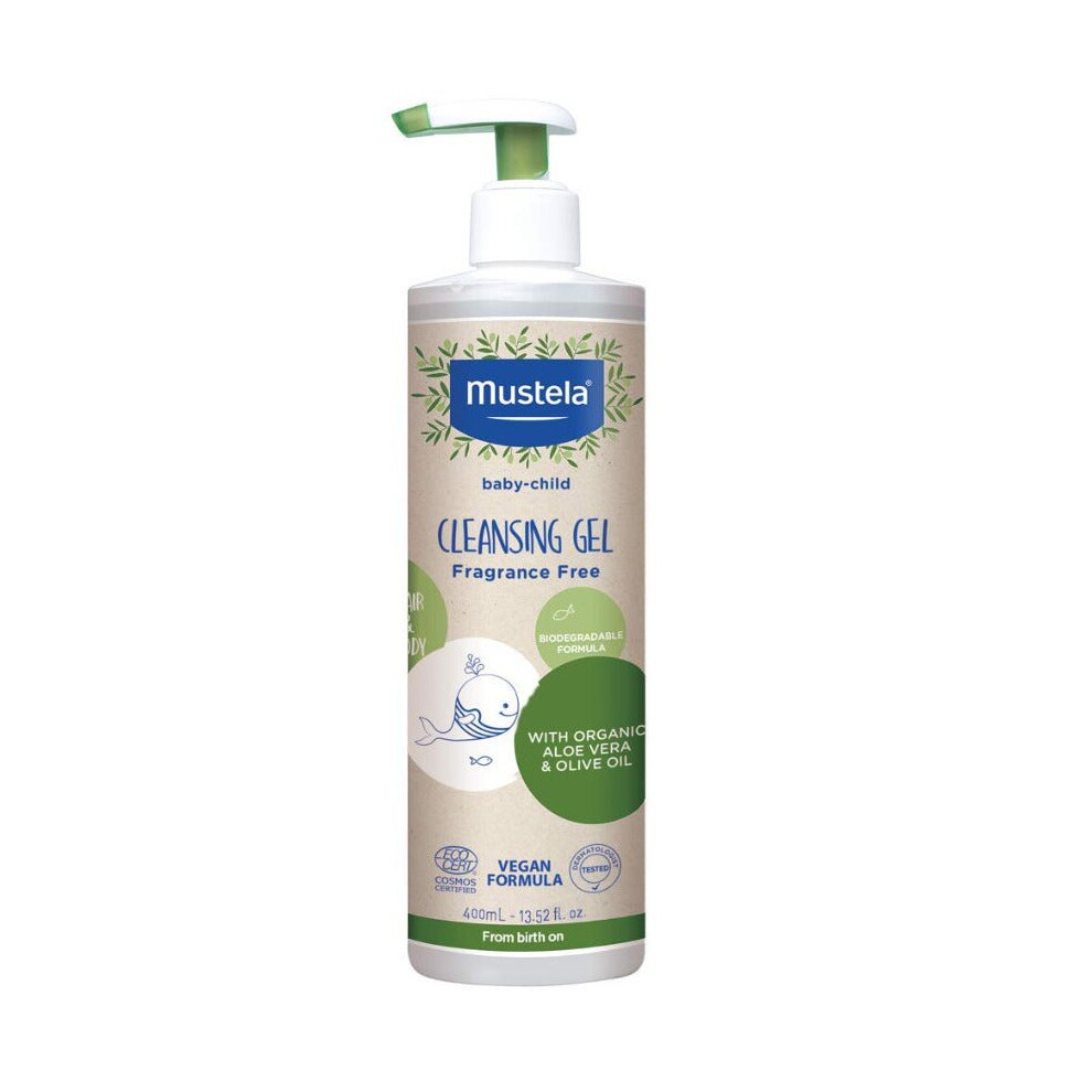 Mustela Bio Organic Cleansing Gel Hair 400g (Pack of 24)