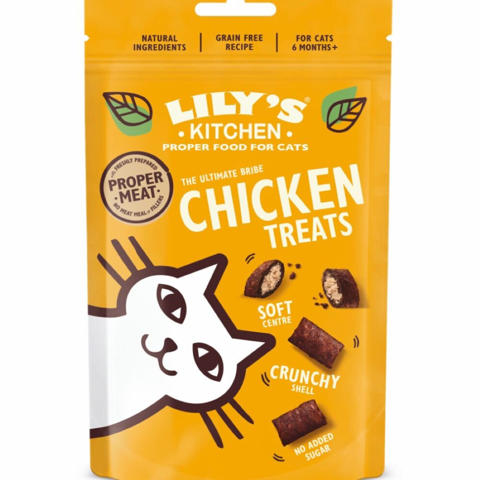 Lily's Kitchen Chicken Pillow Treats Cats 60g (Pack of 10)