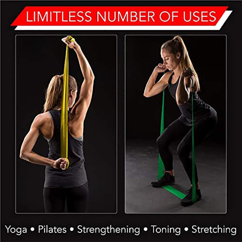 TheraBand Theraband Stretch Strap για Γιόγκα, Ευελιξία, Γυμναστήριο, Διατάσεις, Προπόνηση, Γυμναστική 1
