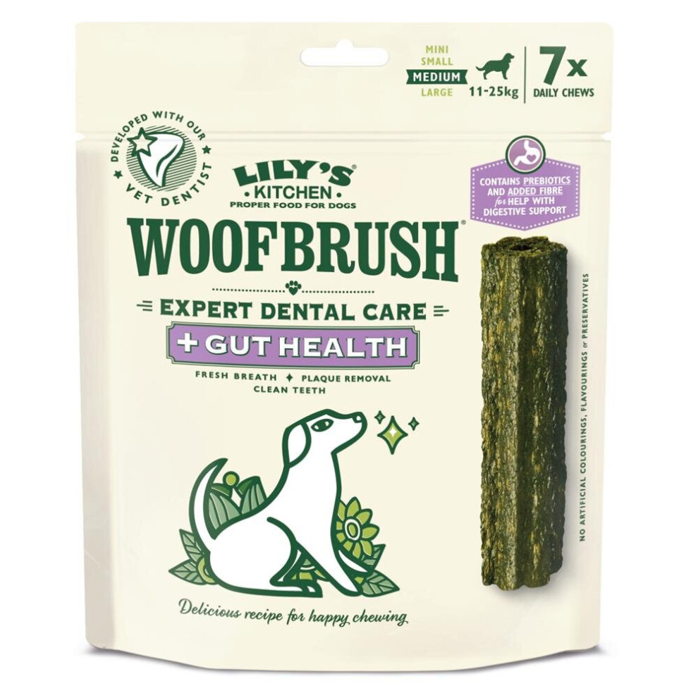 Lily's Kitchen Medium Dog Gut Health Woofbrush 196g (Pack of 5)